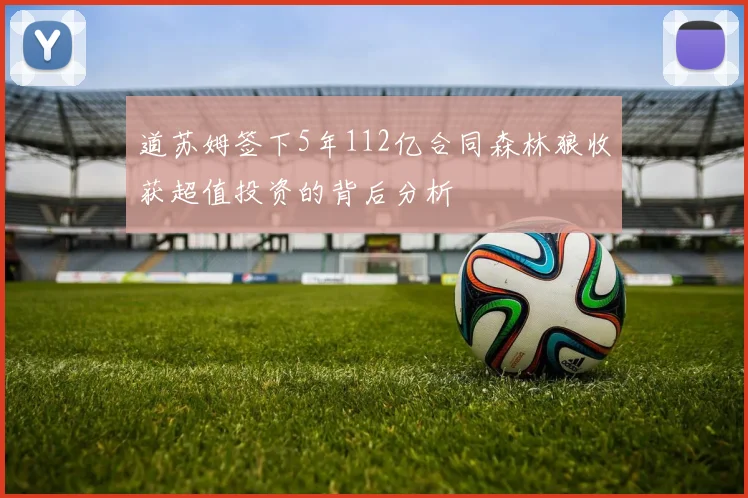 道苏姆签下5年112亿合同森林狼收获超值投资的背后分析